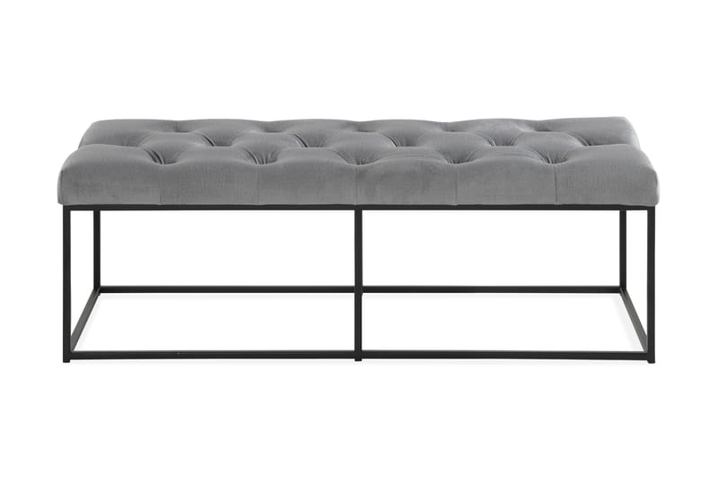 Ella Sittbänk 120cm Djuphäftad - Grå/Sammet - Möbler - Stolar & fåtöljer - Sittbänk - Hallbänk