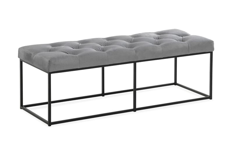 Ella Sittbänk 120cm Djuphäftad, Grå/Sammet