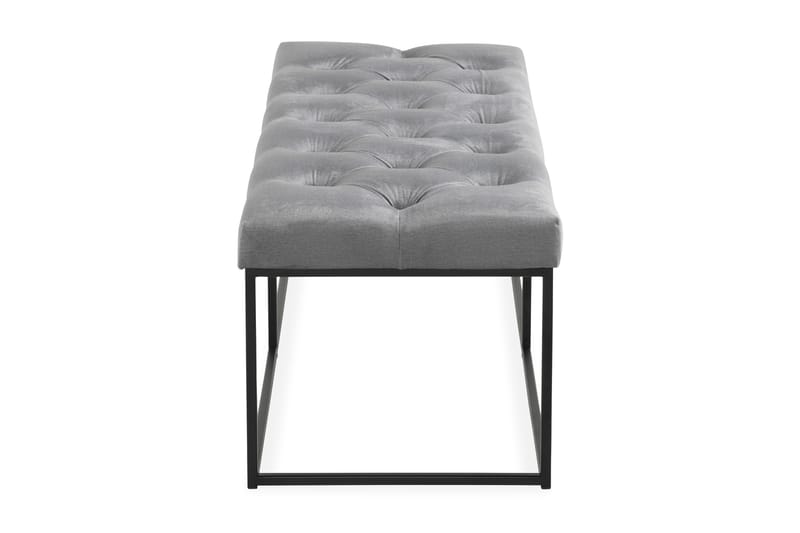 Ella Sittbänk 120cm Djuphäftad - Grå/Sammet - Möbler - Stolar & fåtöljer - Sittbänk - Hallbänk