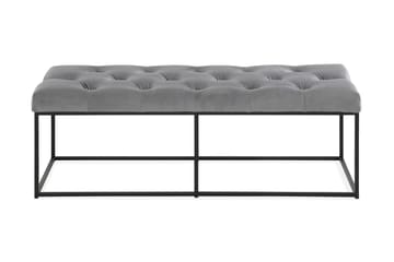 Ella Sittbänk 120cm Djuphäftad - Grå/Sammet - Möbler - Stolar & fåtöljer - Sittbänk - Hallbänk