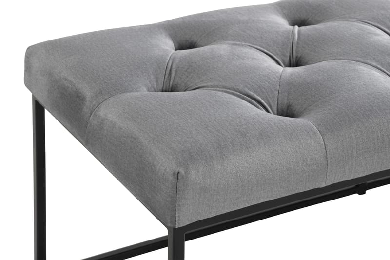 Ella Sittbänk 120cm Djuphäftad - Grå/Sammet - Möbler - Stolar & fåtöljer - Sittbänk - Hallbänk