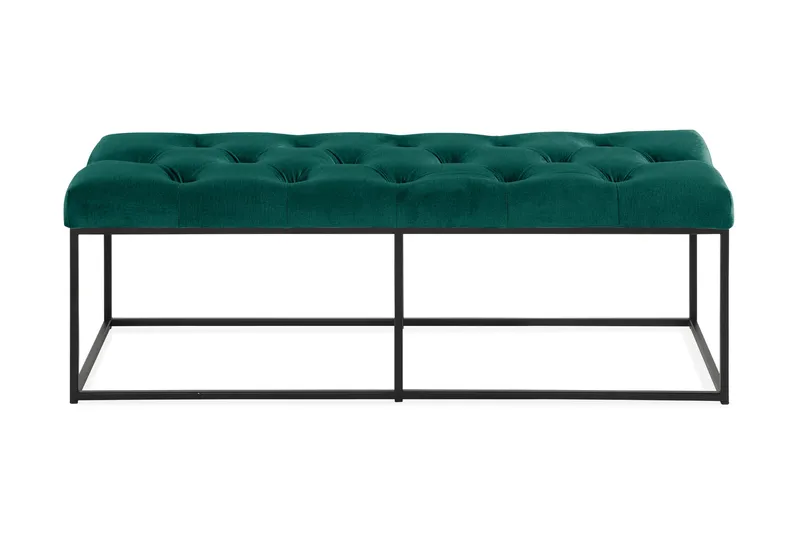 Ella Sittbänk 120cm Djuphäftad - Grön/Sammet - Möbler - Stolar & fåtöljer - Sittbänk - Hallbänk