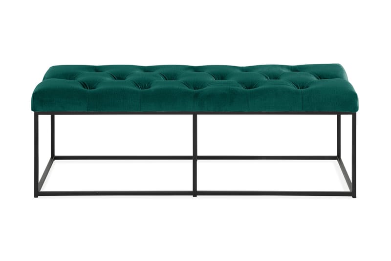 Ella Sittbänk 120cm Djuphäftad - Grön/Sammet - Möbler - Stolar & fåtöljer - Sittbänk - Hallbänk