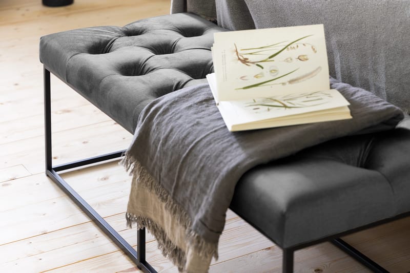 Ella Sittbänk 120cm Djuphäftad - Mörkgrå - Möbler - Stolar & fåtöljer - Sittbänk - Hallbänk