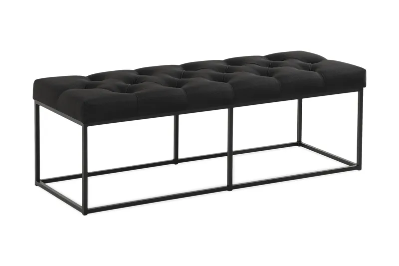 Ella Sittbänk 120cm Djuphäftad, Svart