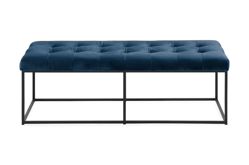Ella Sittbänk 120cm Rutig - Blå/Sammet - Möbler - Stolar & fåtöljer - Sittbänk - Hallbänk