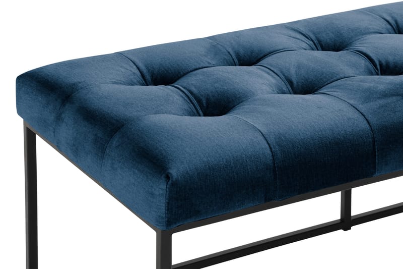 Ella Sittbänk 120cm Rutig - Blå/Sammet - Möbler - Stolar & fåtöljer - Sittbänk - Hallbänk