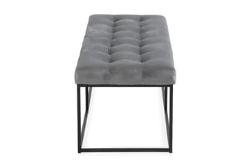 Ella Sittbänk 120cm Rutig - Grå/Sammet - Möbler - Stolar & fåtöljer - Sittbänk - Hallbänk
