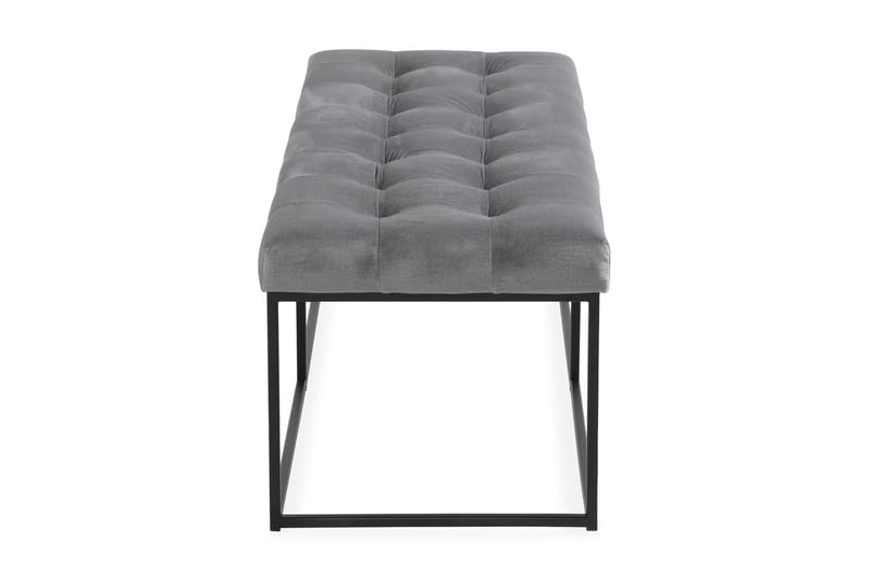 Ella Sittbänk 120cm Rutig - Grå/Sammet - Möbler - Stolar & fåtöljer - Sittbänk - Hallbänk