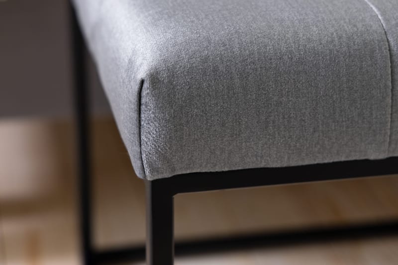 Ella Sittbänk 120cm Rutig - Grå/Sammet - Möbler - Stolar & fåtöljer - Sittbänk - Hallbänk
