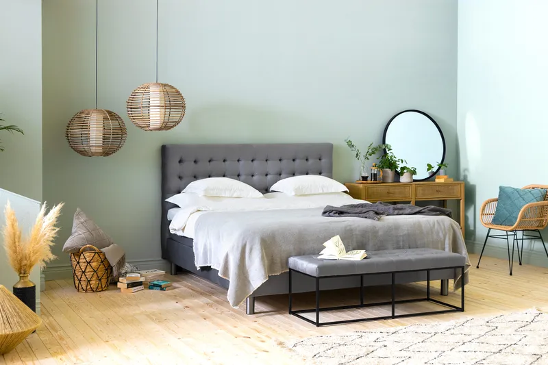 Ella Sittbänk 120cm Rutig - Grå/Sammet - Möbler - Stolar & fåtöljer - Sittbänk - Hallbänk