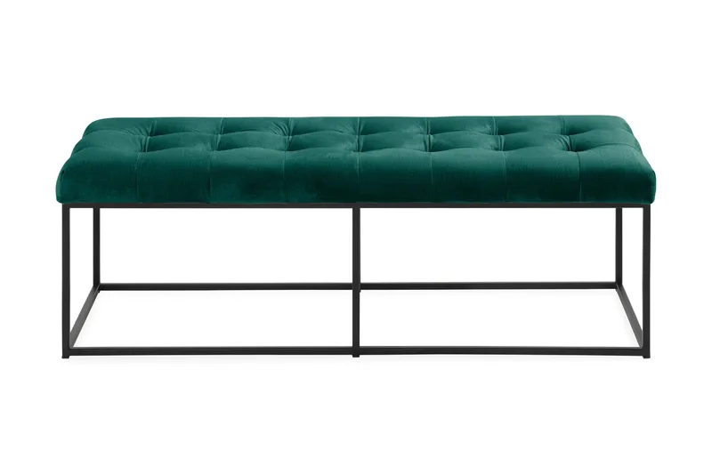 Ella Sittbänk 120cm Rutig - Grön/Sammet - Möbler - Stolar & fåtöljer - Sittbänk - Hallbänk