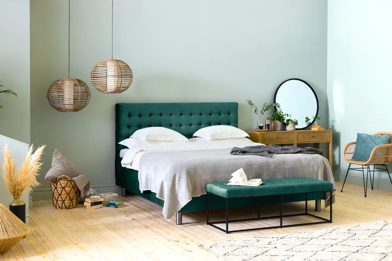 Ella Sittbänk 120cm Rutig - Grön/Sammet - Möbler - Stolar & fåtöljer - Sittbänk - Hallbänk