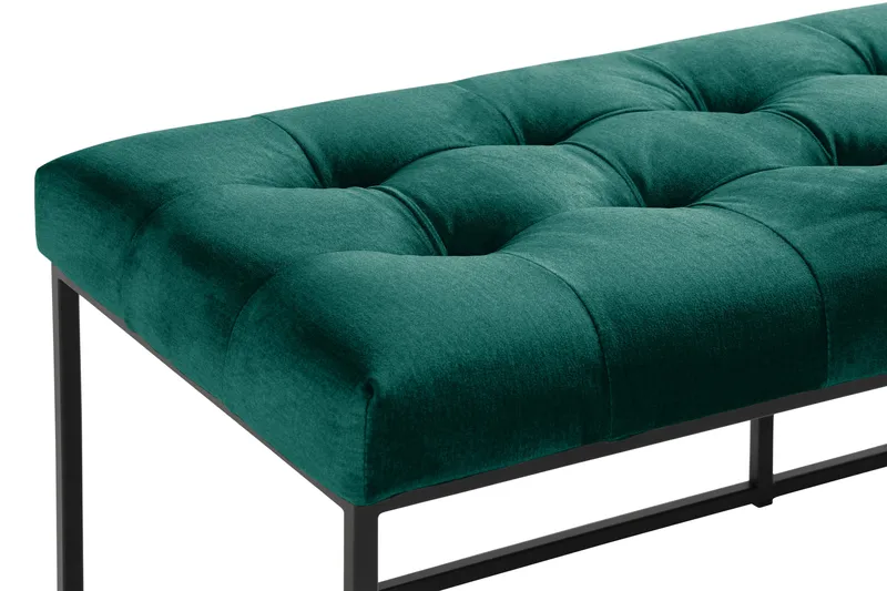 Ella Sittbänk 120cm Rutig - Grön/Sammet - Möbler - Stolar & fåtöljer - Sittbänk - Hallbänk
