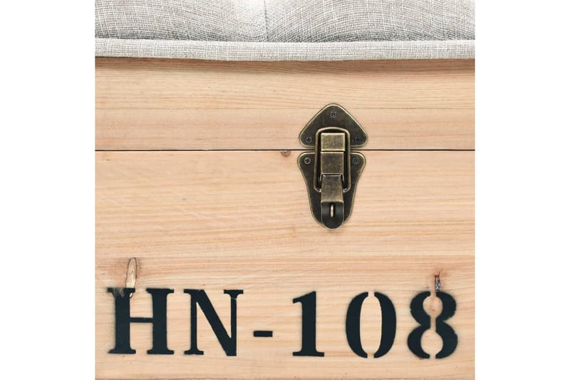 Förvaringsbänk 110 cm massivt granträ - Brun - Möbler - Stolar & fåtöljer - Sittbänk - Hallbänk - Hallbänk med förvaring