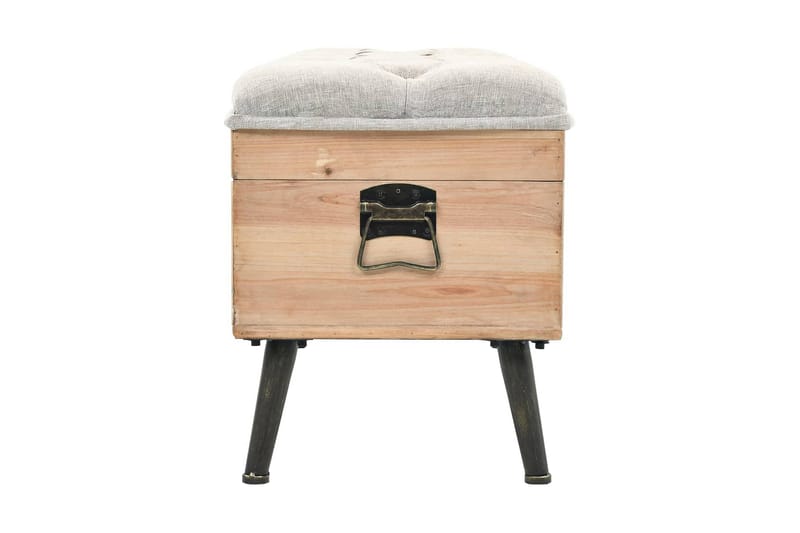 Förvaringsbänk 110 cm massivt granträ - Brun - Möbler - Stolar & fåtöljer - Sittbänk - Hallbänk - Hallbänk med förvaring