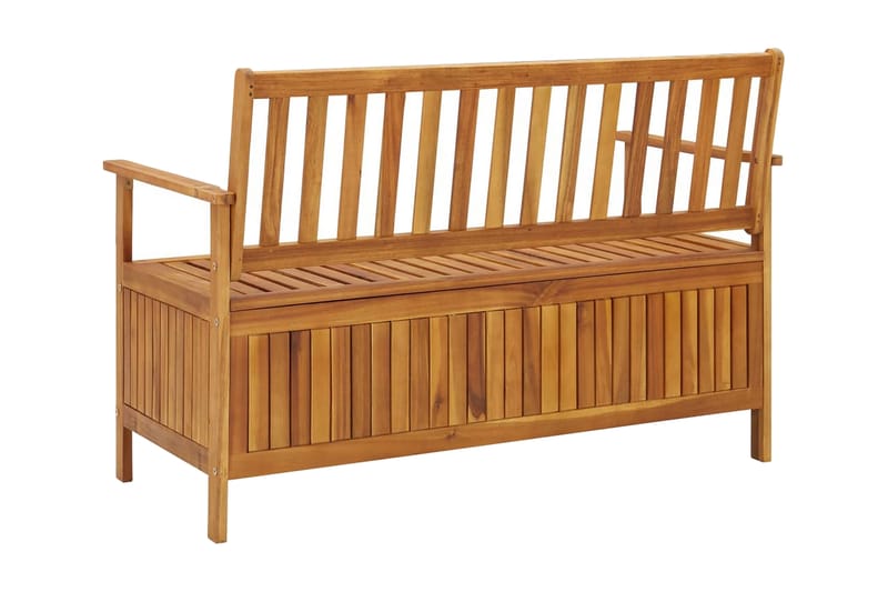 Förvaringsbänk 120 cm massivt akaciaträ - Brun - Möbler - Stolar & fåtöljer - Sittbänk - Sittbänk med förvaring
