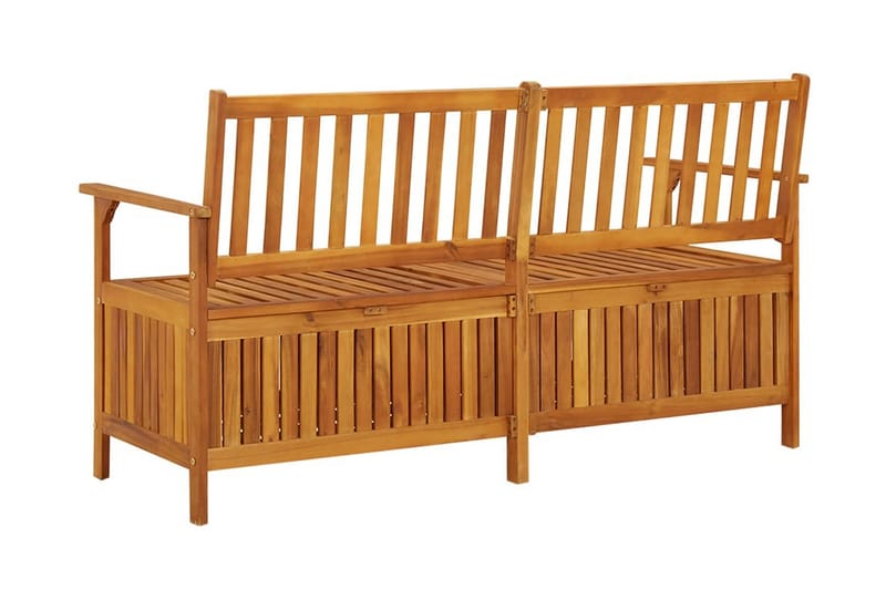 Förvaringsbänk 148 cm massivt akaciaträ - Brun - Möbler - Stolar & fåtöljer - Sittbänk