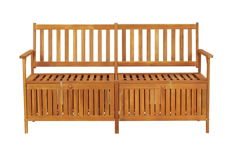 Förvaringsbänk 148 cm massivt akaciaträ - Brun - Möbler - Stolar & fåtöljer - Sittbänk