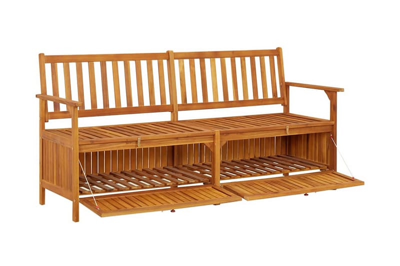 Förvaringsbänk 170 cm massivt akaciaträ - Brun - Möbler - Stolar & fåtöljer - Sittbänk