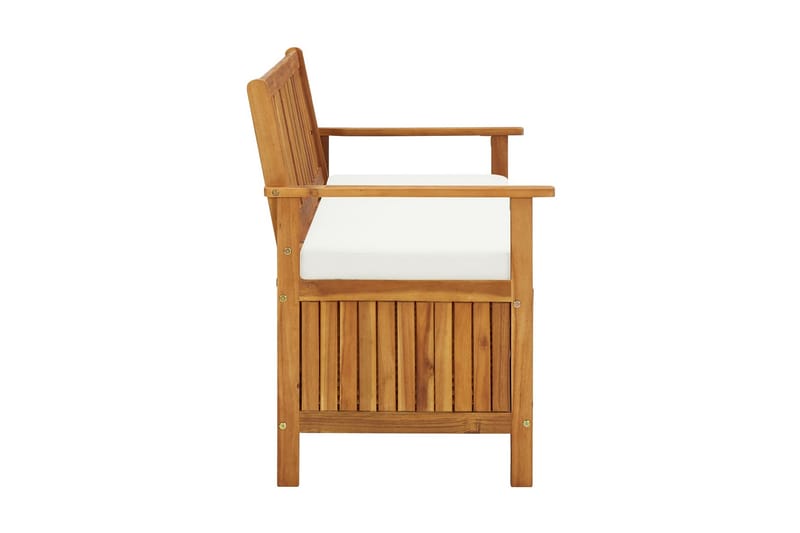 Förvaringsbänk för trädgården akaciaträ 120x63x84 cm - Brun - Möbler - Stolar & fåtöljer - Sittbänk - Sittbänk med förvaring