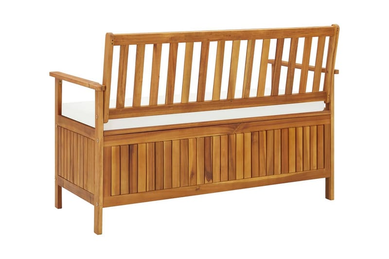 Förvaringsbänk för trädgården akaciaträ 120x63x84 cm - Brun - Möbler - Stolar & fåtöljer - Sittbänk - Sittbänk med förvaring
