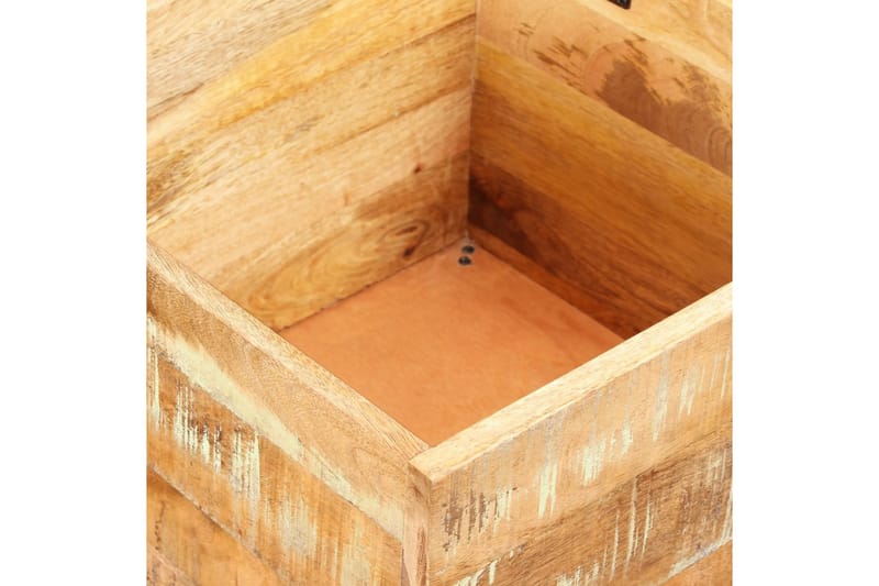 Förvaringsbänk massivt återvunnet trä 40x40x45 cm - Brun - Förvaringsbänk - Hallbänk - Sittbänk - Hallbänk med förvaring - Sittbänk med förvaring