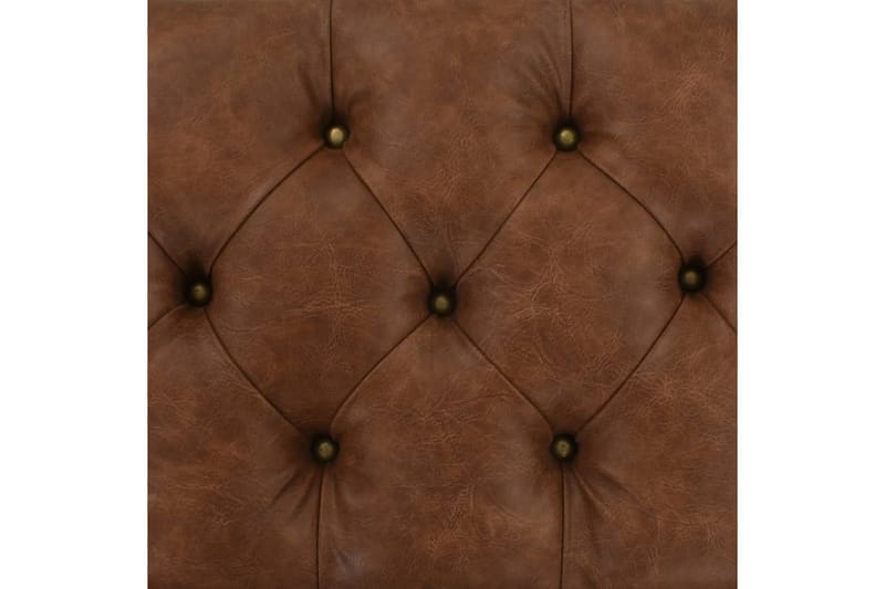 Förvaringsbänk massivt trä och konstläder 80,5x41x50 cm - Brun - Möbler - Stolar & fåtöljer - Sittbänk - Hallbänk - Hallbänk med förvaring