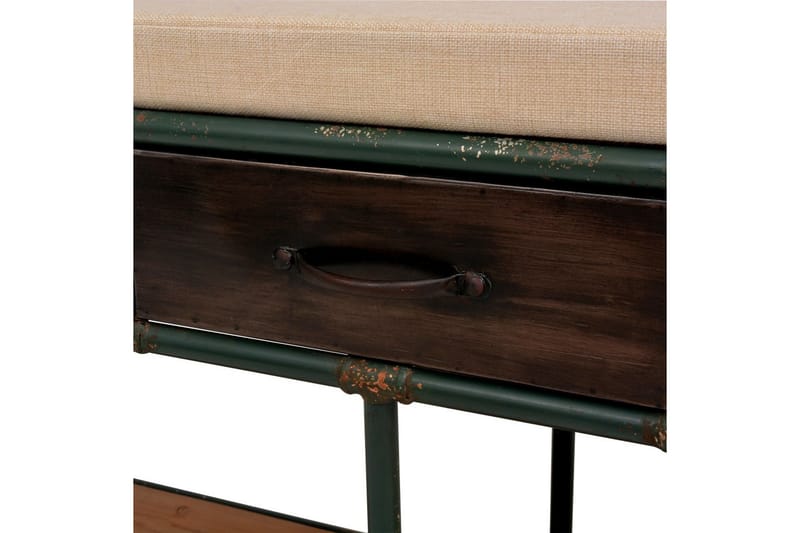 Förvaringsbänk med dyna 107,5x34,5x59 cm - Flerfärgad - Möbler - Stolar & fåtöljer - Sittbänk - Hallbänk - Hallbänk med förvaring