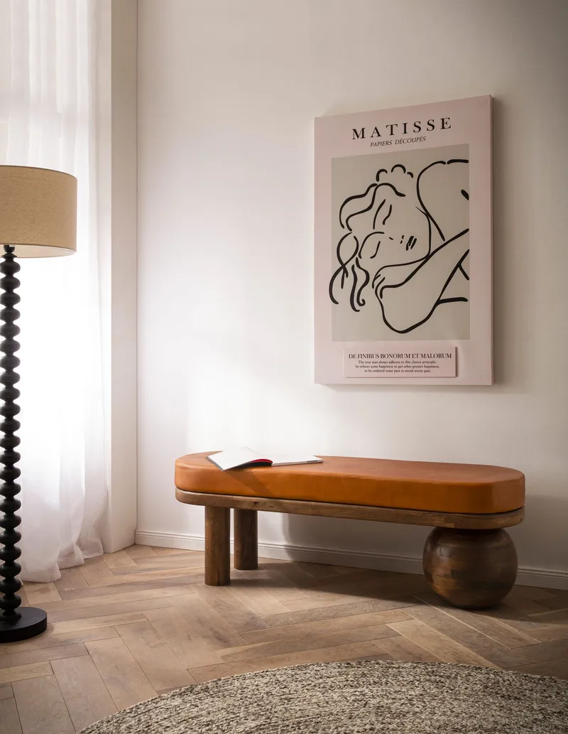 Fenira Bänk 140 cm - brun och varm mörkbrun - Möbler - Stolar & fåtöljer - Sittbänk - Hallbänk