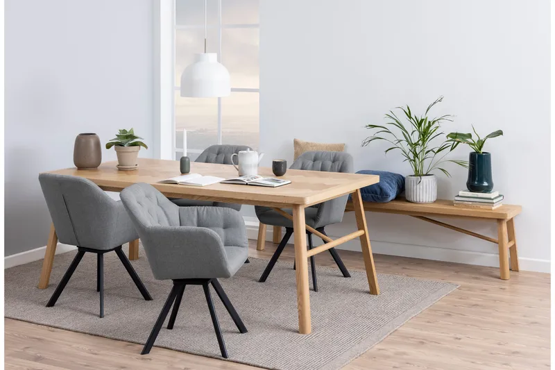 Galwa Sittbänk - Svart/Matt Ek - Möbler - Stolar & fåtöljer - Sittbänk - Hallbänk