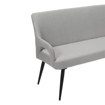 Halifax 2-sits Sittbänk med rygg - Ljusgrå med svarta ben - Möbler - Stolar & fåtöljer - Sittbänk