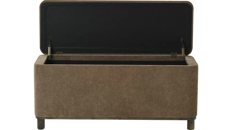 Bänk Fjalar med Förvaring 110 cm - Brun - Möbler - Stolar & fåtöljer - Sittbänk - Hallbänk - Hallbänk med förvaring