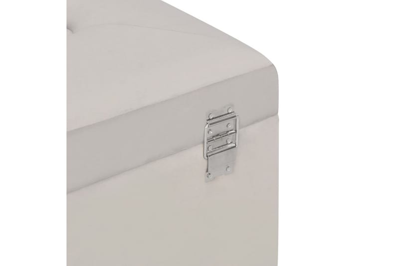 Bänk med förvaringsutrymme 80 cm grå sammet - Grå - Möbler - Stolar & fåtöljer - Sittbänk - Hallbänk - Hallbänk med förvaring