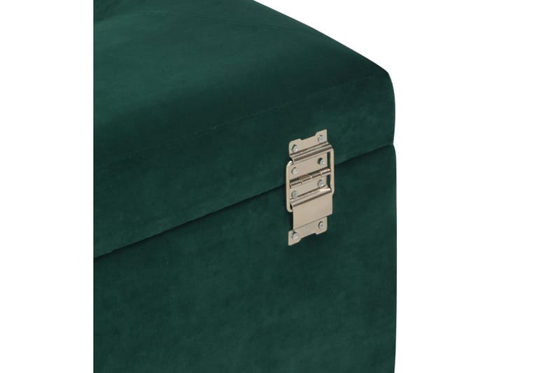 Bänk med förvaringsutrymme 80 cm grön sammet - Grön - Möbler - Stolar & fåtöljer - Sittbänk - Hallbänk - Hallbänk med förvaring