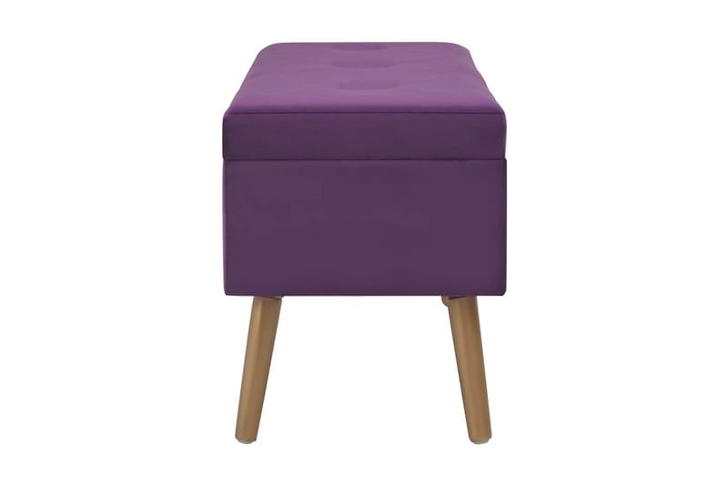 Bänk med förvaringsutrymme 80 cm lila sammet - Lila - Möbler - Stolar & fåtöljer - Sittbänk - Hallbänk - Hallbänk med förvaring