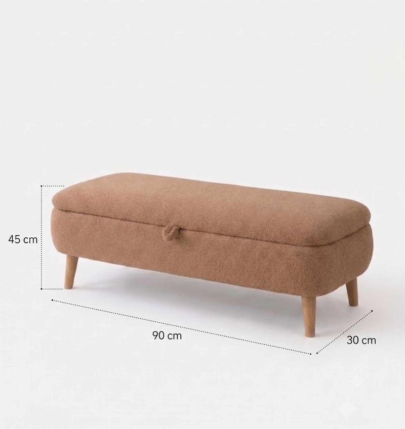 Elvaris Bänk 90x45x30 cm - Brun - Möbler - Stolar & fåtöljer - Sittbänk - Hallbänk - Hallbänk med förvaring
