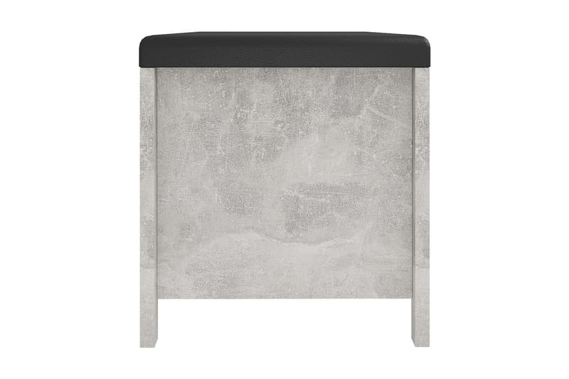 Förvaringsbänk med dyna betonggrå 105x40x45 cm spånskiva - Grå - Möbler - Stolar & fåtöljer - Sittbänk - Hallbänk - Hallbänk med förvaring