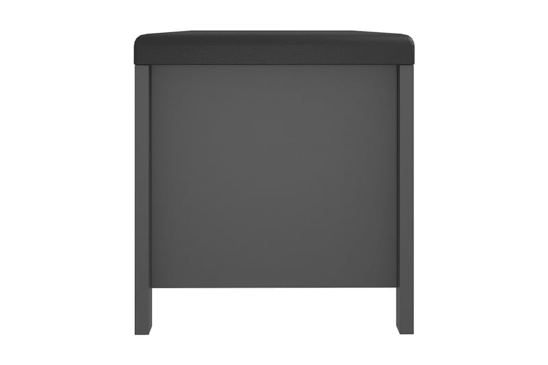 Förvaringsbänk med dyna grå 105x40x45 cm spånskiva - Grå - Möbler - Stolar & fåtöljer - Sittbänk - Hallbänk - Hallbänk med förvaring