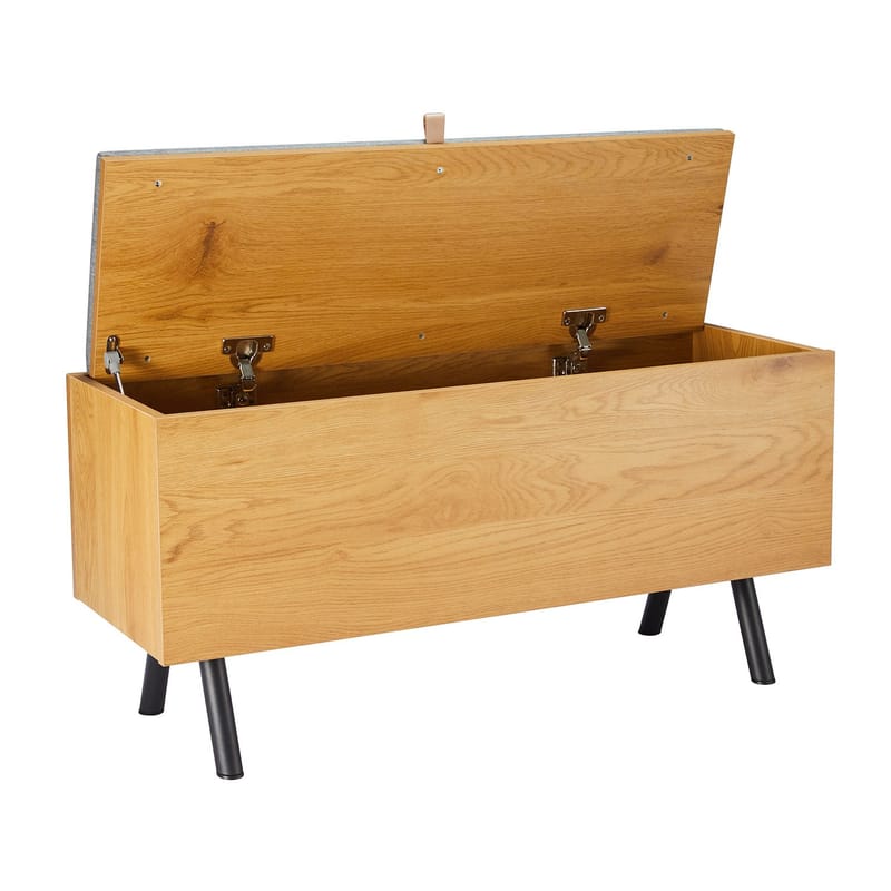 Hallbänk Aalborg 90x32x46 cm - ek - Möbler - Stolar & fåtöljer - Sittbänk - Hallbänk - Hallbänk med förvaring