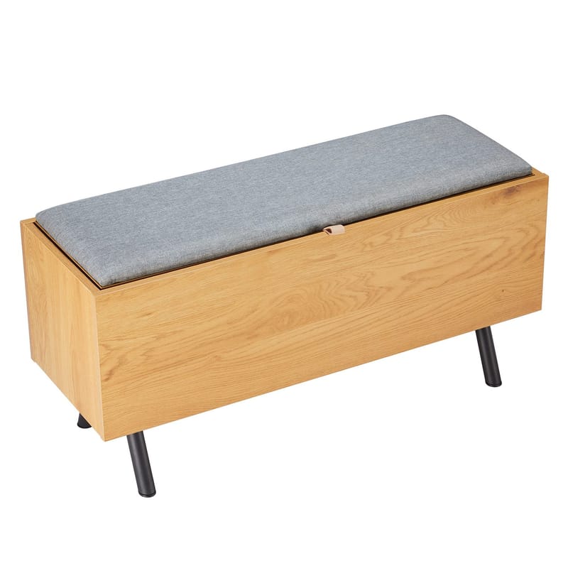 Hallbänk Aalborg 90x32x46 cm - ek - Möbler - Stolar & fåtöljer - Sittbänk - Hallbänk - Hallbänk med förvaring