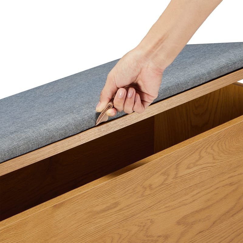 Hallbänk Aalborg 90x32x46 cm - ek - Möbler - Stolar & fåtöljer - Sittbänk - Hallbänk - Hallbänk med förvaring