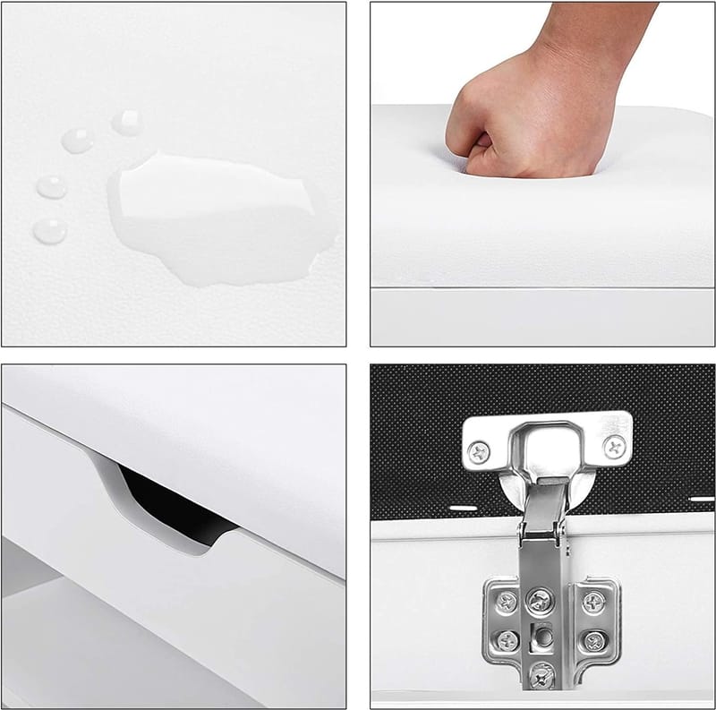 Marko hallbänk - Vit - Vit - Möbler - Stolar & fåtöljer - Sittbänk - Hallbänk - Hallbänk med förvaring