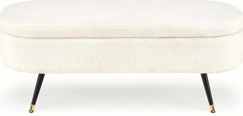 Sittbänk med förvaring offwhite 120 cm bred - Offwhite/svart - Möbler - Stolar & fåtöljer - Sittbänk - Hallbänk - Hallbänk med förvaring