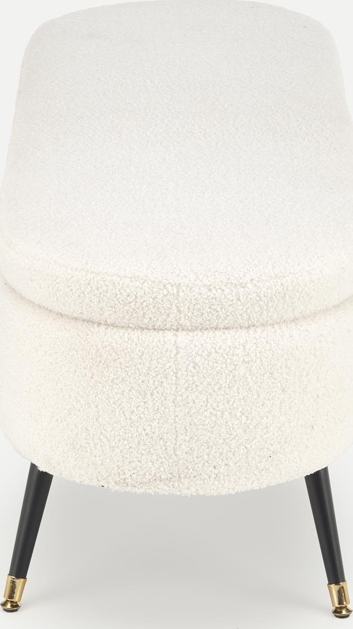 Sittbänk med förvaring offwhite 120 cm bred - Offwhite/svart - Möbler - Stolar & fåtöljer - Sittbänk - Hallbänk - Hallbänk med förvaring