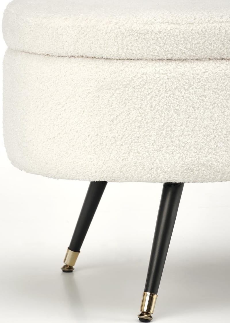 Sittbänk med förvaring offwhite 120 cm bred - Offwhite/svart - Möbler - Stolar & fåtöljer - Sittbänk - Hallbänk - Hallbänk med förvaring