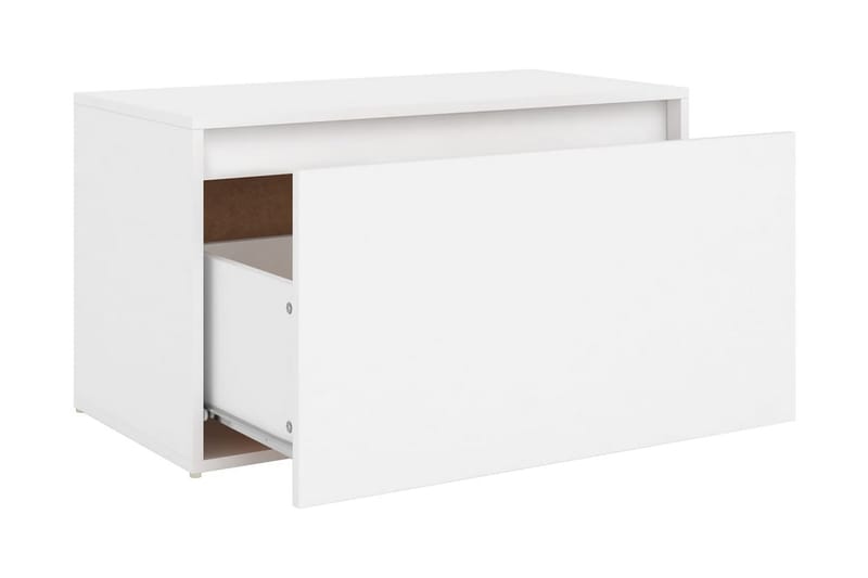 Hallbänk vit 80x40x45 cm spånskiva - Vit - Möbler - Stolar & fåtöljer - Sittbänk - Hallbänk - Hallbänk med förvaring