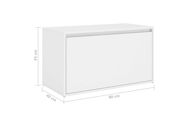 Hallbänk vit 80x40x45 cm spånskiva - Vit - Möbler - Stolar & fåtöljer - Sittbänk - Hallbänk - Hallbänk med förvaring