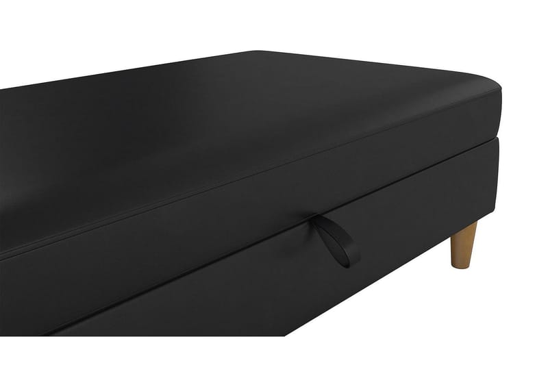Hartford Sittbänk 130 cm Konstläer/Svart - Dorel Home - Möbler - Stolar & fåtöljer - Sittbänk - Hallbänk - Hallbänk med förvaring