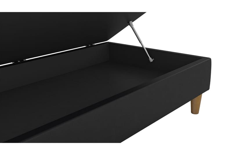 Hartford Sittbänk 130 cm Konstläer/Svart - Dorel Home - Möbler - Stolar & fåtöljer - Sittbänk - Hallbänk - Hallbänk med förvaring